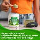 Orgain Supreme Greens Powder with 25 Organic Greens, 50 Superfoods, 1 Billion Probiotics, and Adaptogens, Vegan Greens for Gut Health and Immune Support, 1.5 Servings of Fruit and Veggies, Green Apple (EXP 05/13/26)