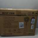 Misting Fan, 2026 Upgraded 4L Large Water Tank Mister Cooling Fan, 5 Speeds 3 Modes Misting Standing Fan, Floor Fan with Remote for Home, Bedroom, Patio, Outdoor Pcs