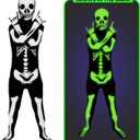 Morphsuits Skeleton Costume Kids, Glow In The Dark Skeleton Costume, Halloween Costumes for Kids, Boys Halloween Costume (Medium)