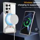 Metal Frameless Stand Phone Case Compatible with Galaxy S25 Ultra Phone Case Metal Magnetic Frameless Kickstand Case (Metal Silver Case)