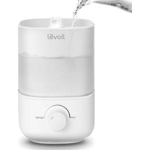 LEVOIT Top Fill Humidifiers for Bedroom, 2.5L Tank for Large Room, Easy to Fill & Clean, 28dB Quiet Cool Mist Air Humidifier for Home Baby Nursery & Plants, Auto Shut-off and BPA-Free for Safety, 25H (White)
