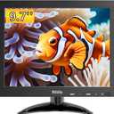 9.7 Inch Small Monitor 1024x768 Portable Monitor 4:3 Screen Display with HDMI VGA AV BNC USB Port, 60Hz, VESA, Built-in Speaker, Remote Control for PC Computer Laptop RasPi