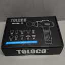 TOLOCO Massage Gun Deep Tissue, Percussion Massage Gun with 10 Replacement Heads, Super Quiet Portable Electric Massager for Athletes, Relax, Black