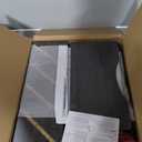 PAG 5-Tier Wall File Holder Hanging Mail Organizer Wood Magazine Literature Rack with 6 Hooks, Dark Gray