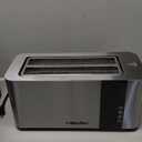 Mueller UltraToast Full Stainless Steel Toaster 4 Slice, Long Extra-Wide Slots for Bagels and Waffles, 6 Browning Levels, LED Display, Cancel/Defrost/Reheat Functions & Removable Tray, Kitchen Gadgets