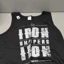 Iron Sharpens Iron Proverbs Christian Bible Verse Religious Tank Top, XL