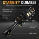 Front Complete Strut Shock Absorber Fit for Honda Civic DX EX LX 1.8L Coupe 2006 2007 2008 2009 2010 2011, 172285 172284 (Set of 2)