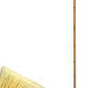 Full Circle Clean Sweep -Bamboo Broom -Angled for Precision in Tight Spaces, with Stiff Flagged Bristles for Indoor & Outdoor Cleaning -Ideal for Pet Hair, Kitchen, Hardwood, & Garage, White