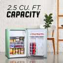 ICEBOX 2.5 Cu. Ft. Compact Refrigerator, ENERGY STAR Certified Small Refrigerator, Single Door Mini Fridge with Chiller Compartment, R600a Refrigerant, IBCR25MNT, Mint Green