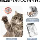 Prodigen Stainless Steel Cat Litter Box with Lid High Wall Sides Enclosure, Non-Sticky, Anti-Leakage, Easy Cleaning, with Cat Mat & Metal Scoop, 19.6" L x 14" W x 12" H