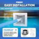 Swimline HYDROTOOLS Standard ABS Thru-Wall Skimmer Kit, White - Includes Return Fitting and Vacuum Plate, Maintenance Accessories for Above Ground and Backyard Deck Swimming Pools