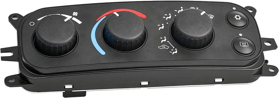 A/C Climate Control Switch, HVAC A/C Heater Climate Control Panel with Blower Motor Switch fit for Dodge Dakota 2001-2004, Dodge Ram 1500 2500 3500 2002-2005, Replace OE# 599-212 55055905AA 55056246AA