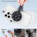 6 x Magnetic Suction Phone Mount for MagSafe Case, Silicone Suction Cup Stand Grip Holder, Designed for iPhone 16 Pro Max/15/14/13/12 Series, Hands-Free Selfie/Video for Content Creator/Influencer, Black