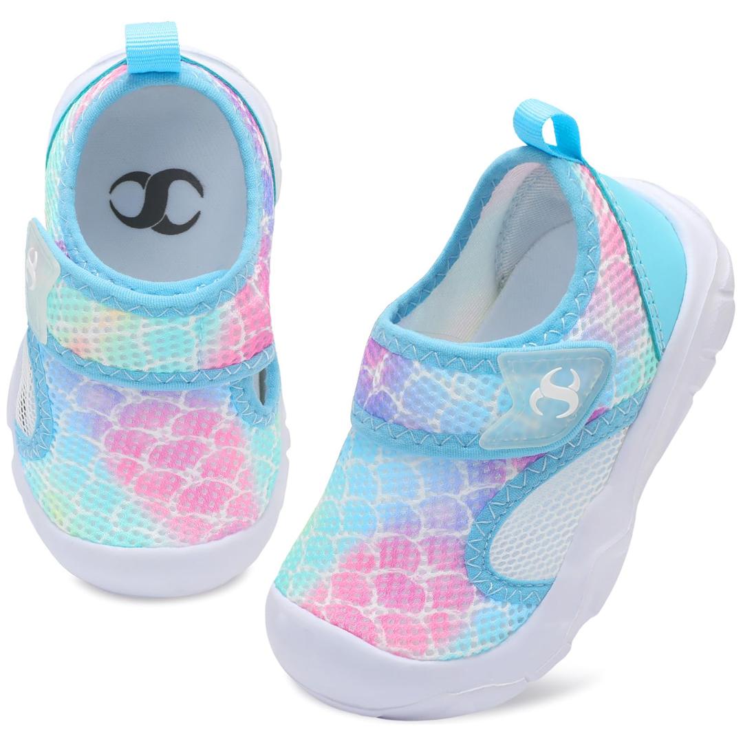Toddler Swim Shoes Summer Beach Essentials Barefoot Pool Boat Water Shoes Wide Toe Box Slip On Sock Shoe Girl Boy Closed Toe Dress Sandals Slippers Size