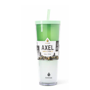 Manna™ Axel™ Plastic Tumbler & Straw Set - Green
