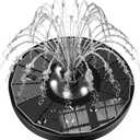 SZMP Solar Water Fountain Upgraded 100% Glass Panel, 3.5W Solar Powered Fountains Built-in 2000 Battery with 7 Nozzle & 4 Fixer, Solar Fountain Pump for Bird Baths, Pond, Outdoor (White)