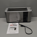 Mueller UltraToast Full Stainless Steel Toaster 4 Slice, Long Extra-Wide Slots for Bagels and Waffles, 6 Browning Levels, LED Display, Cancel/Defrost/Reheat Functions & Removable Tray, Kitchen Gadgets