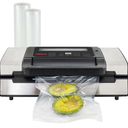 Nesco Deluxe Food VS12 Vacuum Sealer, 130 Watts, Kit Bags & Viewing Lid, Compact, Silver