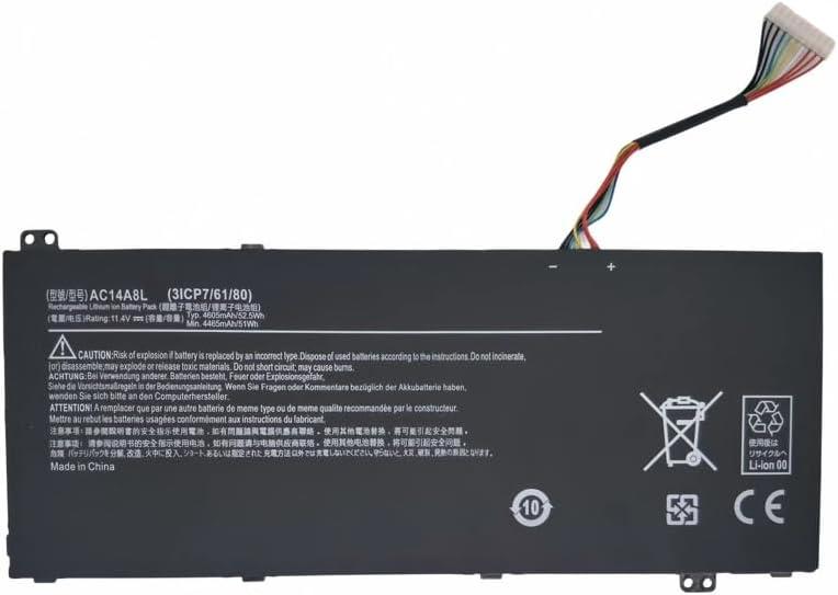 Batterymarket New AC14A8L Replacement Battery Compatible with Acer V15 Nitro Aspire VN7-571 VN7-591 VN7-571G VN7-791G VN7-791 Series 11.4V 52.5Wh