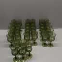 7OZ Plastic Wine Glasses, Reusable Vintage Goblets Unbreakable Drinking Glasses Crystal Water Cups Champagne for Wedding, Parties (100, Light Green)
