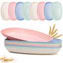 Yopay 8 Pack Wheat Straw Plates, 11 Inch Microwave Safe Lunch Dinner Plates, Lightweight Plates for Camping, RV & Microwave Safe | Shatterproof Dinnerware for Picnic, Travel Use