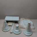 FESTLOVE Set of 8 Blue Cake Stands Donut Holder Round Metal Dessert Display Risers Cupcake Stand Serving Platter for Weddings Birthday Baby Showers Anniversary Party