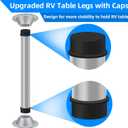 29" RV Table Leg and RV Table Base Mount,Camper Tables Legs, Aluminum Surface Mount Pedestal Bases Flange with Dinette Tables Legs Pipe for Camper Trailer Motorhome, Includes Mounting Screws, 29 Inch - 1 Set