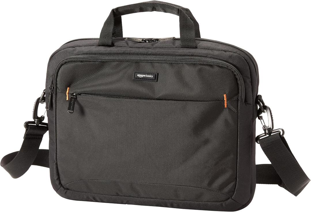 Amazon Basics Laptop Carrying Case, Black | 14-inch, Shoulder Strap, 24-pack