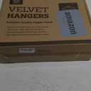Zober Velvet Hangers 50 Pack - Black for Coats, Pants & Dress Clothes - Non Slip w/ 360 Degree Swivel, Holds up to 10 lbs - Strong Felt Hangers for Clothing