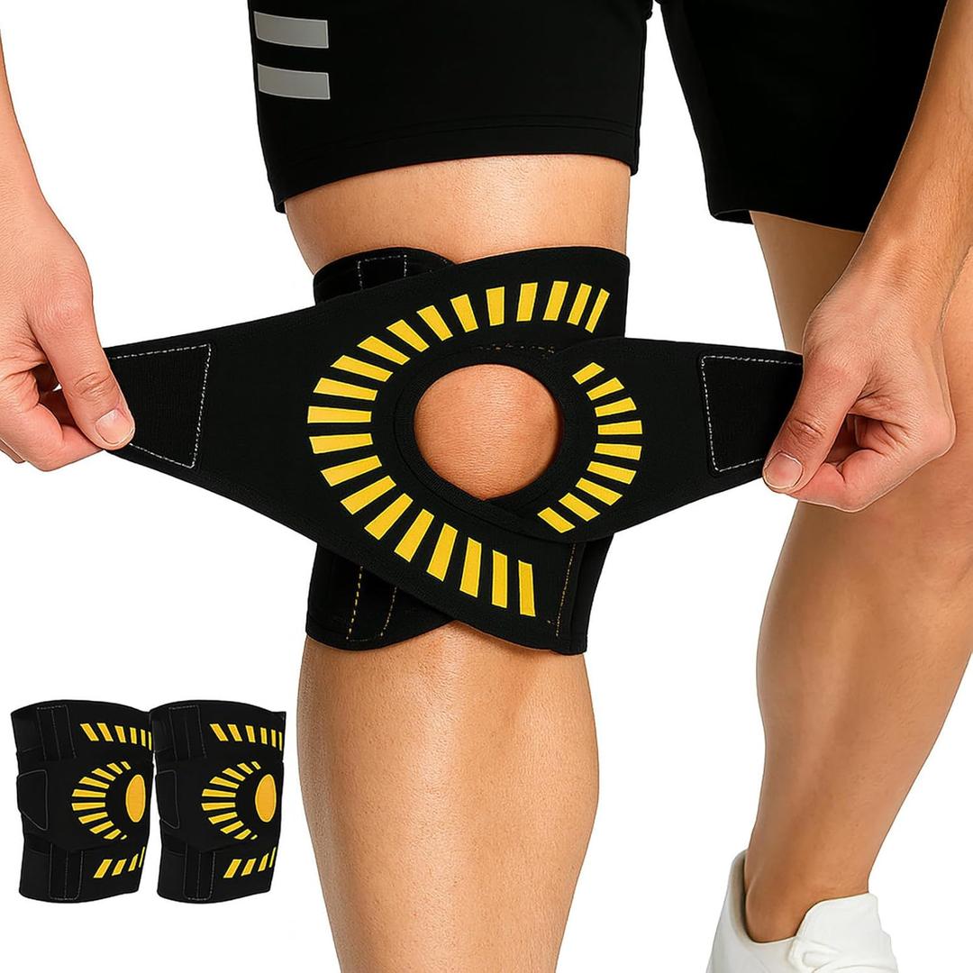 Light Hinged Knee Brace for Women, Strong Adjustable Compression Knee Brace for Men, Quick Wrap Around Patella Support with Side Stabilizers for Meniscus Tear, Arthritis Size L