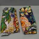 Snycler Boho Floral Throw Pillow Covers Set of 2 Colorful Boho Flower Decorative Cushions Pillowcase for Bedroom Sofa Home Decor, 24x24 Inch, Velvet, Short Plush