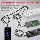 7 x USB-C Charging Cable, 2pack 4 ft 3-in-1 USB C to 3 x USB C Cable, Multi Charging for iPhone 15/15 Pro/15 Pro Max/15 Plus,Samsung S24/S23/S22/S21, Google, Amazon, Andriod,Carplay