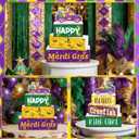 4 Pcs Mardi Gras Wooden Table Decorations Mardi Gras Centerpieces Table Decorations Rustic Tiered Tray Shelf Office Carnival Decor Home Party Supplies Decor