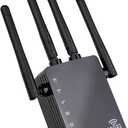 Dual Band  WiFi Extender, WiFi Booster, Cover up to 12880 sq.ft & 105 Devices, 1200Mbps WiFi Booster, Dual Band 2.4G and 5G, Wireless Repeater with Strong Penetrability, 4 Antennas