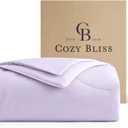 Cozy Bliss Cooling Comforter Queen Size Dual-Sided, Ultra-Soft Cooling Blankets for Hot Sleepers and Night Sweats, Breathable Lightweight Silky Smooth, Lavender Purple (Full/Queen(90"*90"))