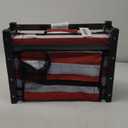 SPORT BEATS Stadium Seats with Back Support Bleacher Chairs with Back and Cushion Thick Padded Bleacher Seats Includes Shoulder Strap (Retro Flag)