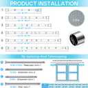 Spring Tension Curtain Rod 32-76 inch, Adjustable Expandable Tension Curtain Rod No Drilling, Tension rods for Window Doorway Kitchen Curtain, Silver