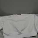 Girls Crew Neck Long Sleeve Cropped Sweatshirts Cute Loose Fit Pullover Tops (13 Years, White)