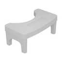 6.7in Tall Ergonomic Toilet Stool Squat Adult, Non-Slip Bathroom Foot Pedal Stool, Doctor Recommended for Constipation Relief, Hemorrhoids & Bloating - Fits All Toilets, Durable Plastic