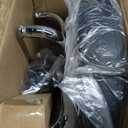 KKTONER PU Leather Round Rolling Stool with Foot Rest Swivel Height Adjustment Spa Drafting Salon Tattoo Work Office Massage Stools Task Chair Small (Black)