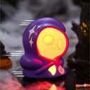 Death Run Night Light with Pullback Car Function, and Tri-Color Dimming; Includes DIY Stickers for Customization,Gift for Kids,Boy,Girl,Child (Purple)