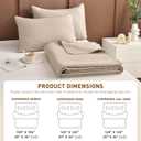 Lady Ann Oversized King Quilt Bedspread Set 120x120, 3 Pieces Extra Large California King Size Quilt Bedding Coverlet Set Ultra Soft Lightweight and Thin Comforter Linen Feel Bed Cover All Season