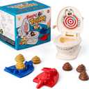 Shoot The Poop Game Toy Set, Interactive Toilet Game for Kids Families, Funny Fast-Action Poop-Launching Game for Ages 3+ Silly Humor Poop Toy for Friends Christmas Birthday Party Spoof Gifts