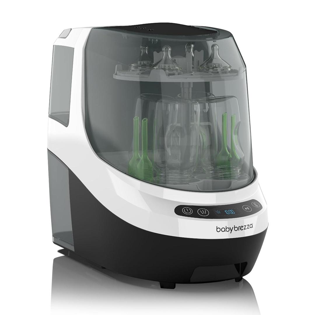 Baby Brezza Bottle Washer Pro - Baby Bottle Washer, Sterilizer + Dryer - All in One Machine Cleans Bottles, Pump Parts, & Sippy Cups - Replaces Hand Washing, Bottle Brushes and Drying Racks (White)