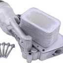 MOTOKU Aluminum Oil Cooler Filter Housing with Gasket Assembly for BMW X1 X2 i8 Mini Cooper Clubman Countryman 1.5 2.0