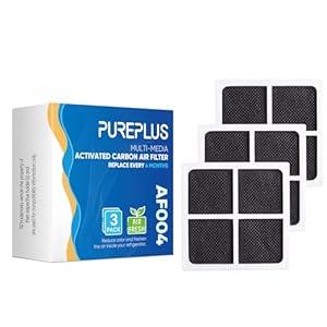 PUREPLUS LT120F Refrigerator Air Filter Replacement for LG LT120F, Kenmore Elite 469918, 9918, ADQ73214402, ADQ73214403, ADQ73214404, ADQ73334008, 3PACK, Dimensions 3.23" X 3.23"