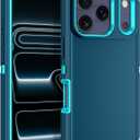 for iPhone 17 Pro Max Case [Shockproof] [3-Layer] [Military-Grade] Full Body Protection Rugged Heavy Duty Cover Case for iPhone 17 Pro Max,Turquoise