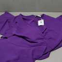 Long Black Formal Dresses for Women Gowns Evening Party Cocktail Dress,Split Elegant V Neck Wrap Ruffle Wedding Guest Dresses (XX-Large, Merlot Purple)