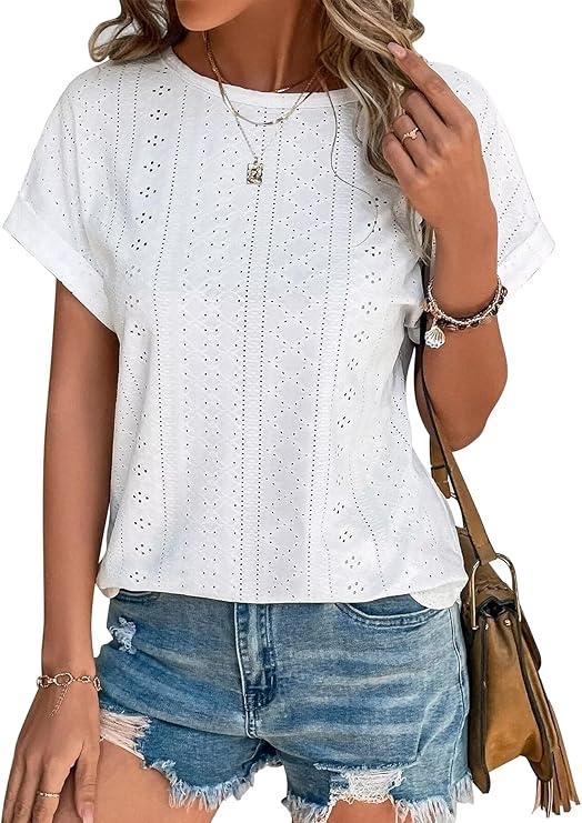 Bliwov Tops Trendy T Shirts White Size L