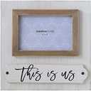 Creative Co-Op This is us White & Black Wood Photo Frame